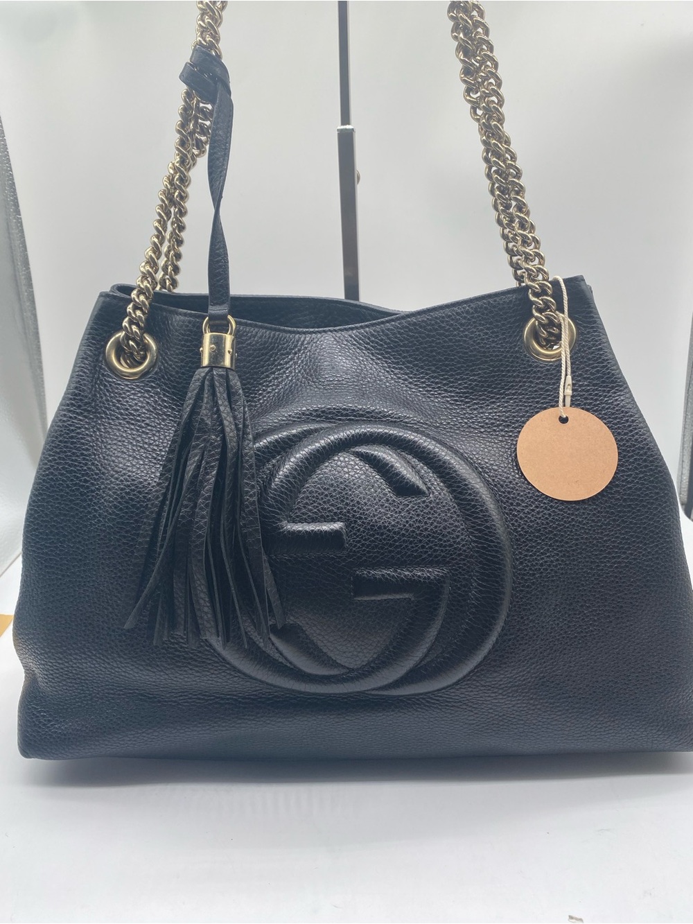 #86 Gucci Soho Tote Black